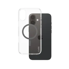 CARE by PanzerGlass? Urban Combat Case Transparent w. Black MagSafe iPhone 16 Plus Smooth Pattern