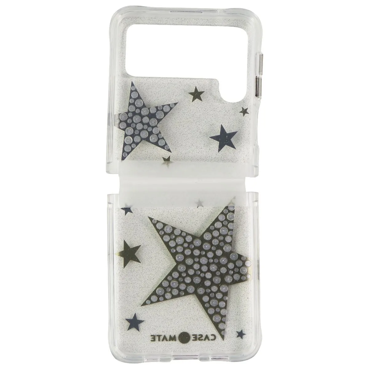 Simple Look Protective cover Case-Mate Sheer SuperStar Case for Samsung Galaxy Z Flip3 5G - Silver/Gold/Clear