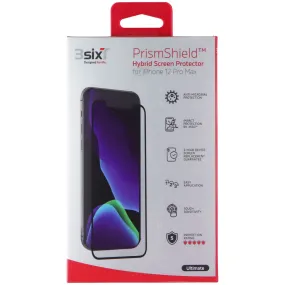3SIXT PrismShield Ultimate Hybrid Screen Protector for Apple iPhone 12 Pro Max Protective Film Shield Tablet Screen Armor