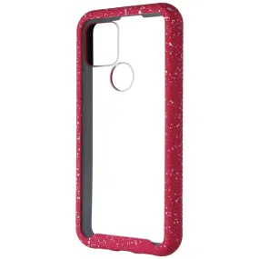 anti fingerprint Smooth Finish Touch Airium Full-Body Rugged Clear Bumper Case for Google Pixel 5 - Pink/White/Clear
