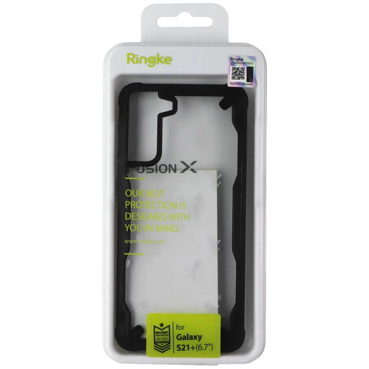 Ringke Fusion X Series Case for Samsung Galaxy S21 Plus - Clear / Black Vivid Surface Scratch Barrier
