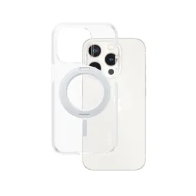 Travel Accessory CARE by PanzerGlass? Case Transparent w. Silver Kickstand & MagSafe iPhone 15 Pro