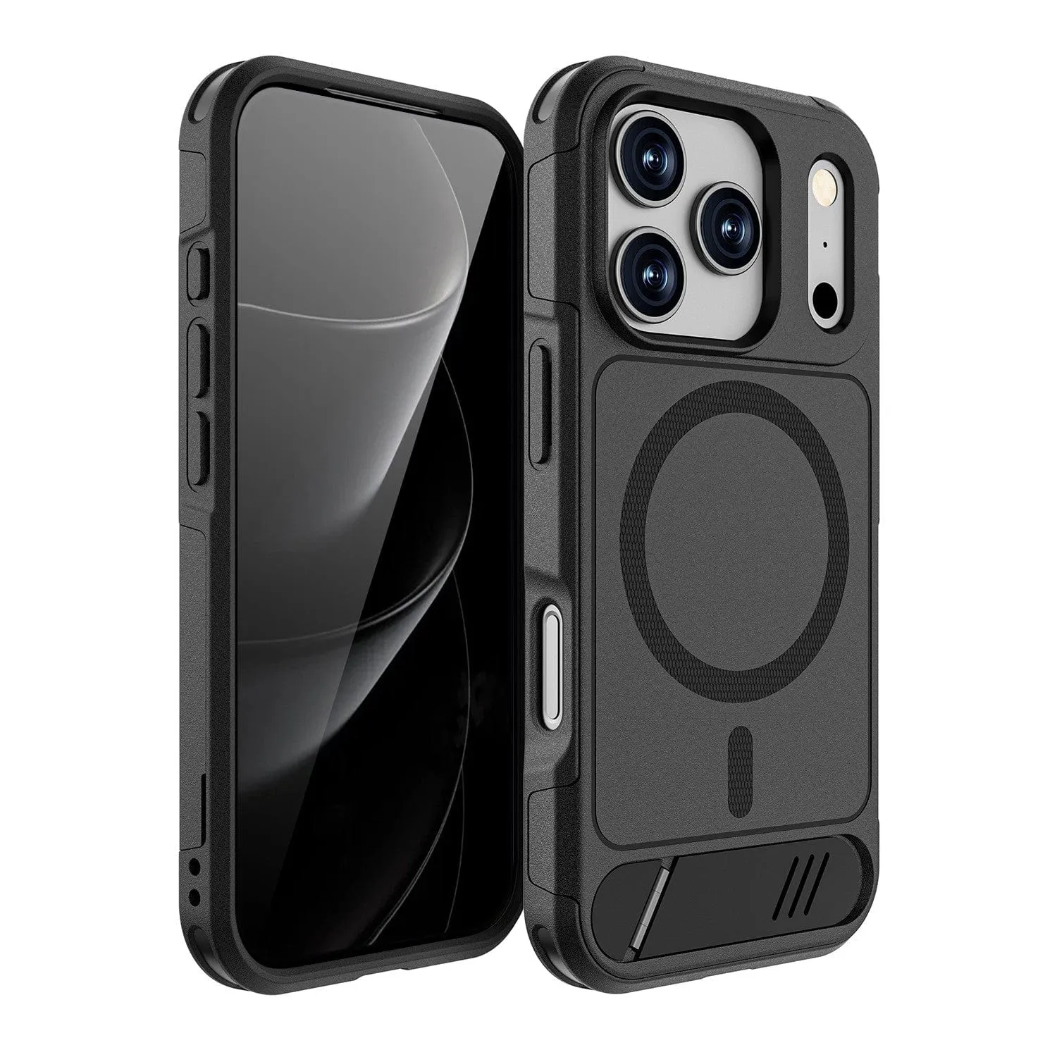 Smooth Craft Hybrid Frame iPhone 17 Pro Max Case - Kickstand, Durable and MagSafe | Venture Series