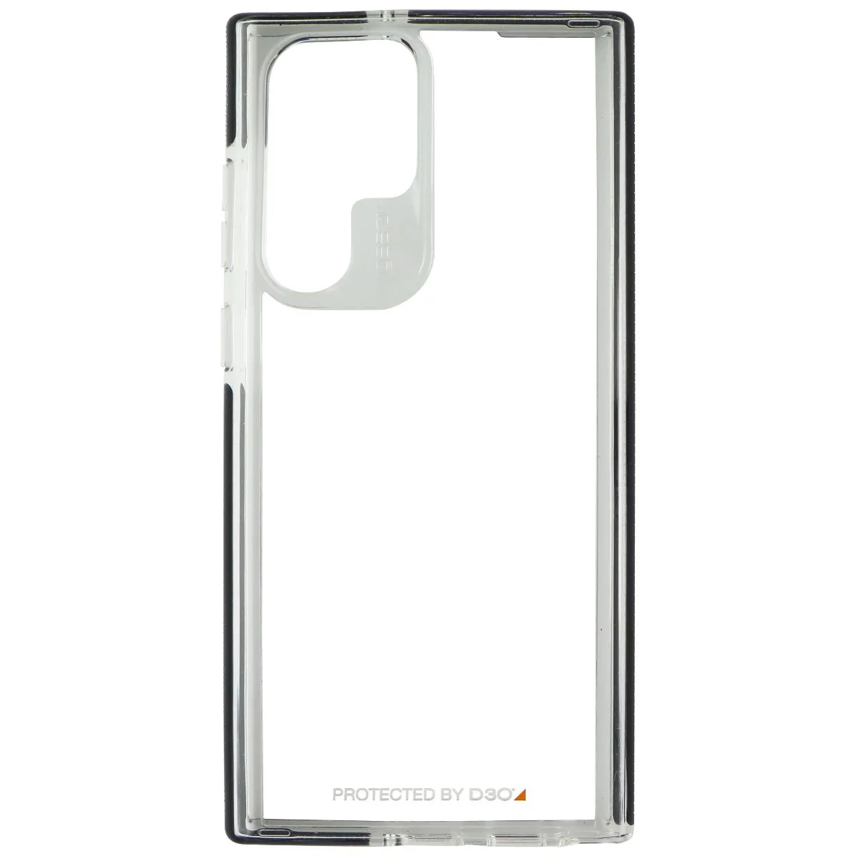 ZAGG Gear4 Santa Cruz Series Case for Samsung Galaxy S22 Ultra - Clear/Black Hybrid Surface Layer Scratch Proof