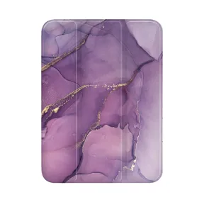 fold stand pad holder ergonomic pad holder Inspire Series Purple Marble Folio Case - iPad Mini