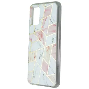 MyBat Fusion Series Protector Cover Case for Samsung Galaxy A02s - Pink Marble Protective barrier Smooth Shield