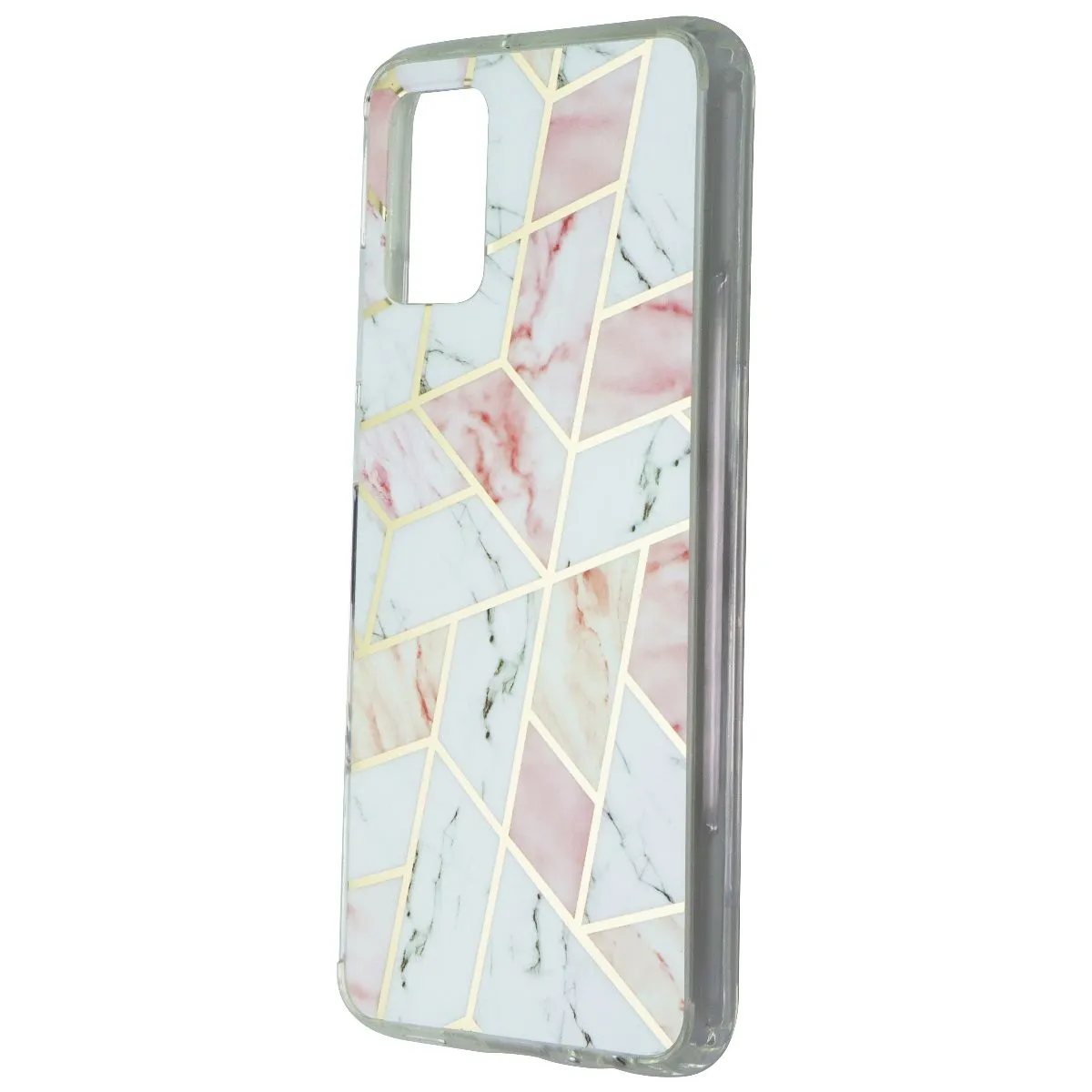 MyBat Fusion Series Protector Cover Case for Samsung Galaxy A02s - Pink Marble Protective barrier Smooth Shield