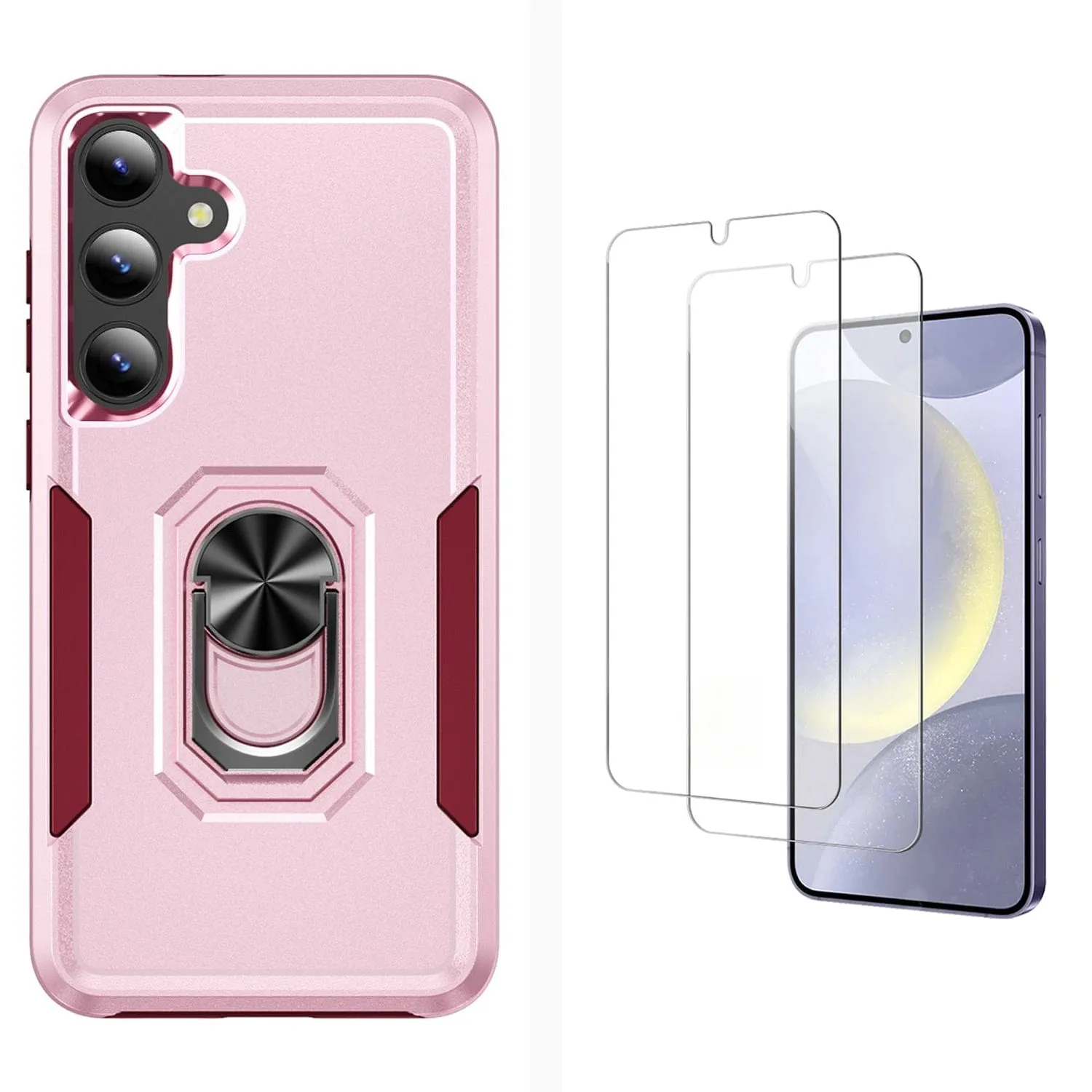 Raider Series Heavy-Duty Kickstand Case with Screen Protector - Samsung Galaxy S24 Refined Look Sleek Grip