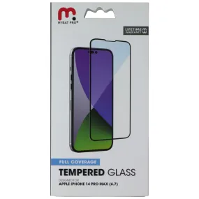 MyBat Pro Full Coverage Tempered Glass for Apple iPhone 14 Pro Max Black Border anti dust glass