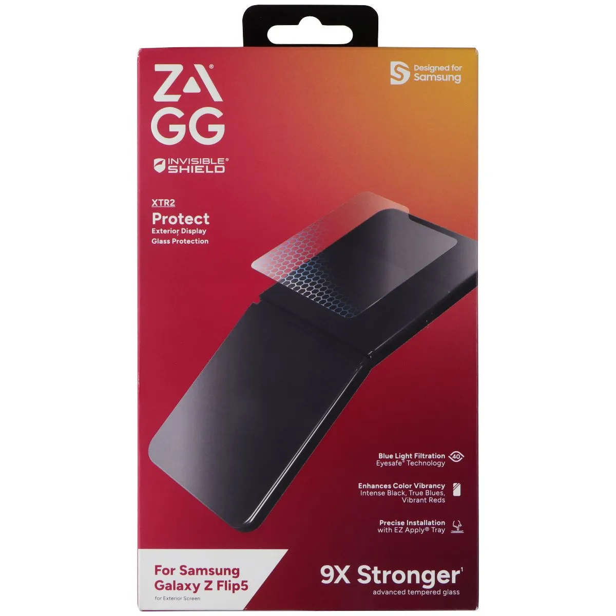 ZAGG InvisibleShield (Glass XTR2) Screen Protector for Samsung Galaxy Z Flip5 Screen Protector Ultra Elite Plus