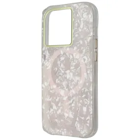 Case-Mate Elizabeth James Case for MagSafe for iPhone 14 Pro - Rose Acetate Modern Form Durable Edge Layer