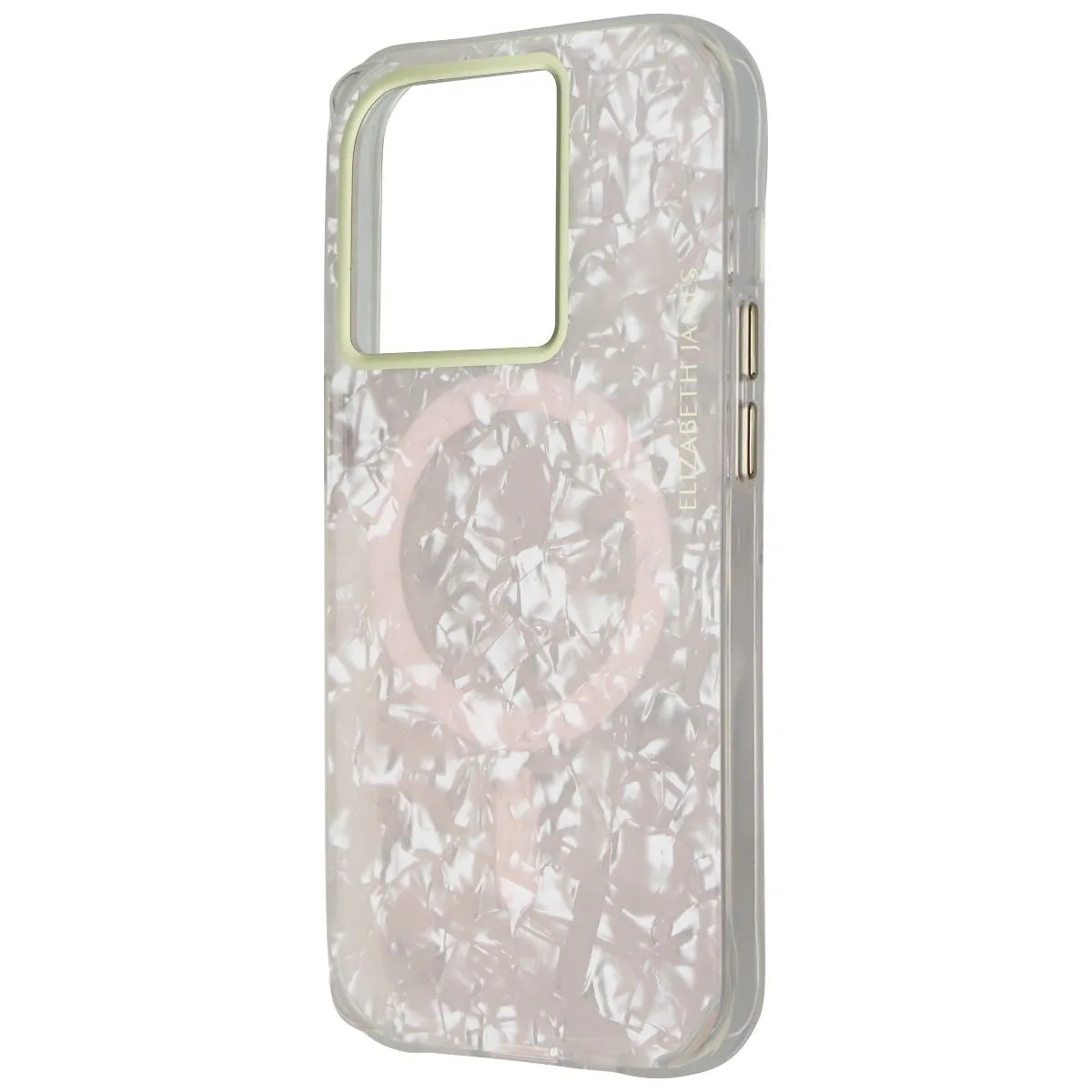 Case-Mate Elizabeth James Case for MagSafe for iPhone 14 Pro - Rose Acetate Modern Form Durable Edge Layer