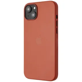 Camera Protection Polished Layer Apple Leather Case for  MagSafe for iPhone 14 Plus - Umber