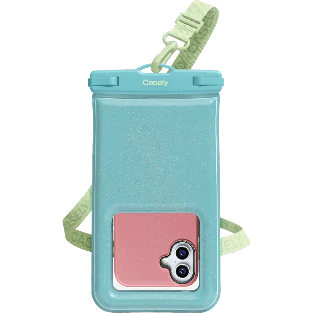 AquaBuddy | Aquamarine Ocean Blue Shimmer Waterproof Phone Pouch Tablet Armor Guard modern office accessory Tablet Armor Pro Elite