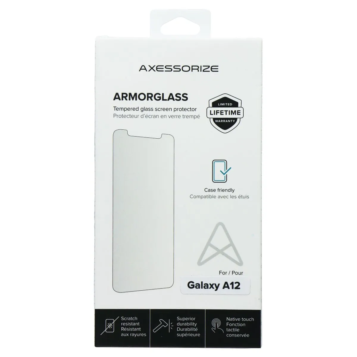 Axessorize ArmorGlass Screen Protector for Samsung Galaxy A12 Touch Precision