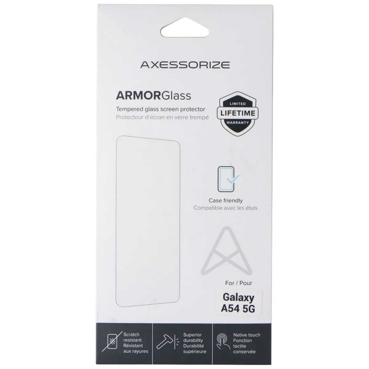 Axessorize ArmorGlass Screen Protector for Samsung Galaxy A54 5G Screen Layer Crystal Clear Shield