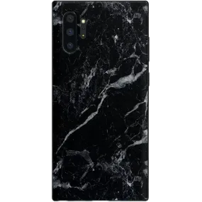 Black Pearl | Classic Black Marble Samsung Case Classic Look Hybrid Shield