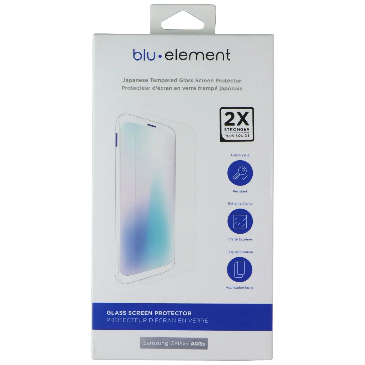 Touch Precision Plus Blu Element 2X Stronger Tempered Glass Screen Protector for Samsung Galaxy A03s
