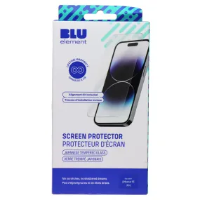 Blu Element Tempered Glass Screen Protector for Apple iPhone 15 Pro Kids friendly