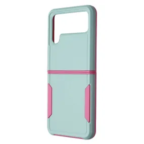 Case Brand Case for Samsung Galaxy Z Flip4 - Aqua / Pink Anti Shock Comfort Grip
