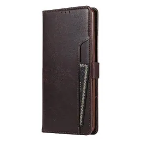 Brown Faux Leather Wallet Case - Samsung Galaxy Note20 Comfort Padding