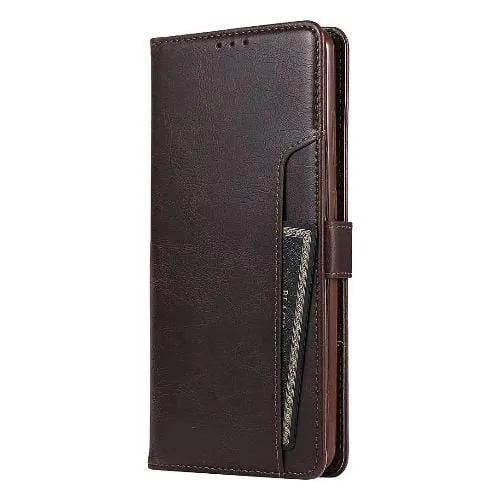Brown Faux Leather Wallet Case - Samsung Galaxy Note20 Comfort Padding