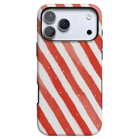 Candy Cane Lane | Peppermint Stripes Case Protective Texture Finish