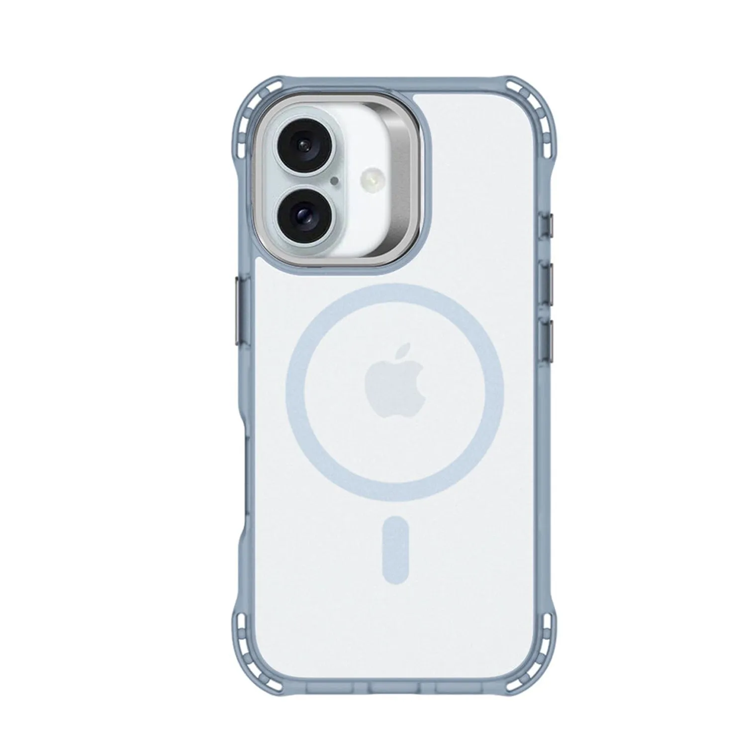 iPhone 16 Plus Clear Kickstand Case - Anti-Slip, Rugged, MagSafe | Venture Series metal frame Tactile Feel
