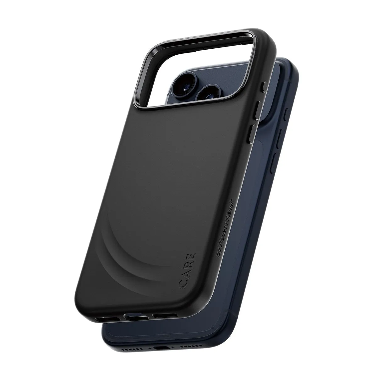 Matte Touch Hybrid Surface Layer CARE by PanzerGlass? FLOW Case Black w. MagSafe iPhone 17 Pro Max