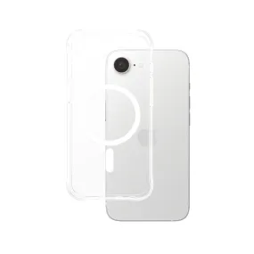 Stylish Touch Anti Shock CARE by PanzerGlass? Samba Case Transparent w. White Qi Compatible iPhone 16e