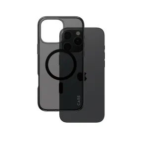 CARE by PanzerGlass? Urban Combat Case Smokey w. Black MagSafe iPhone 16 Pro Max Vivid Surface Detail Modern Aesthetic