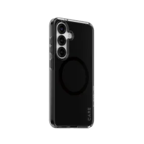 CARE by PanzerGlass? Urban Combat Case Smokey w. Black Qi Compatible Samsung Galaxy S25 Comfort grip design Customizable Option