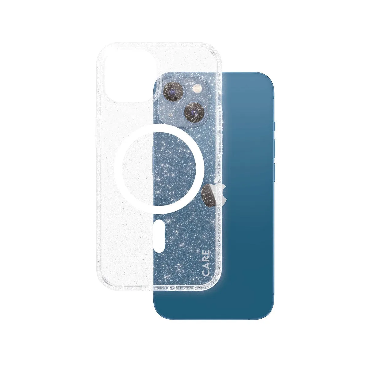 CARE by PanzerGlass? Urban Combat Case Star Lit w. White MagSafe iPhone 14 | 13 Flexible Detail Minimal Surface Layer
