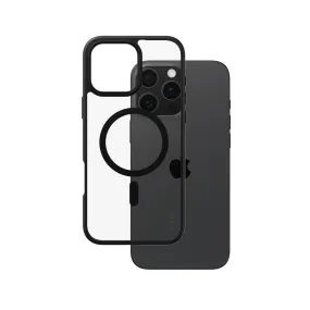 CARE by PanzerGlass? Urban Combat Case Transparent w. Black Frame & MagSafe iPhone 16 Pro Max Matte Guard Sleek Edge