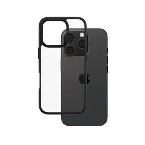 CARE by PanzerGlass? Urban Combat Case Transparent w. Black Frame iPhone 16 Pro Smooth Pattern Finish Impact Cushion