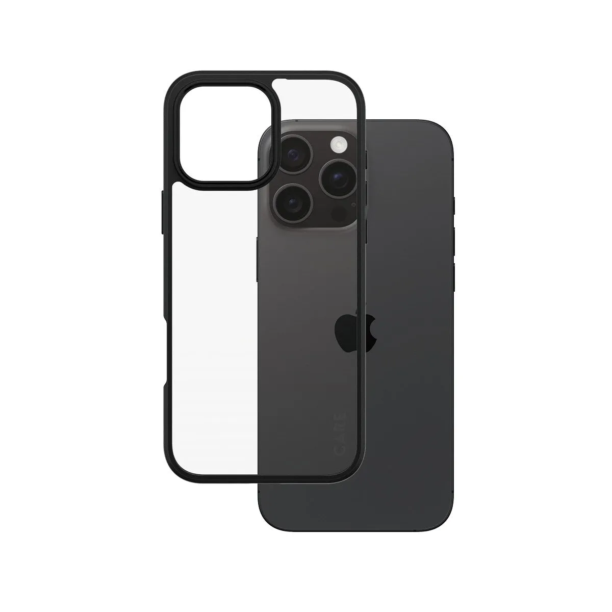 CARE by PanzerGlass? Urban Combat Case Transparent w. Black Frame iPhone 16 Pro Max Personal Style Matte Pattern