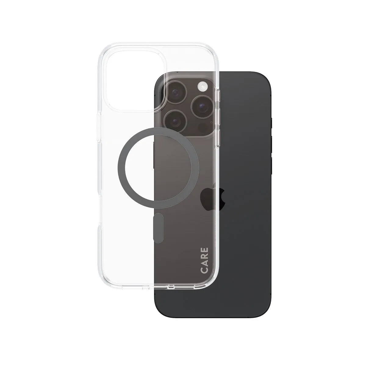 Hybrid Detail CARE by PanzerGlass? Urban Combat Case Transparent w. Black MagSafe iPhone 16 Pro Max