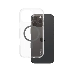 Hybrid Detail CARE by PanzerGlass? Urban Combat Case Transparent w. Black MagSafe iPhone 16 Pro Max