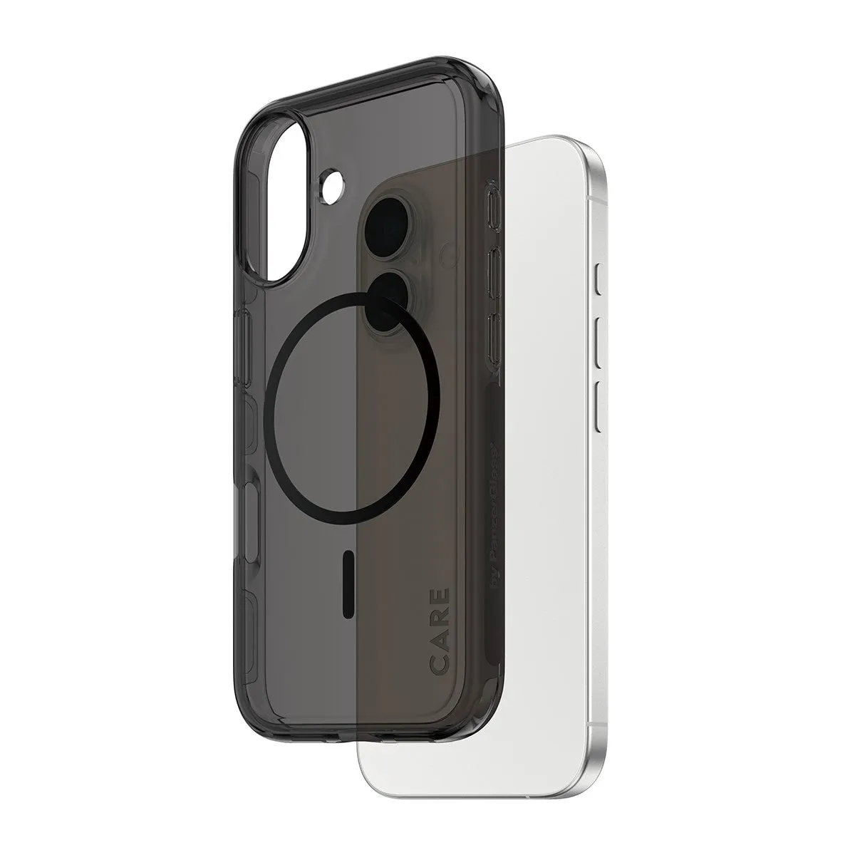 CARE by PanzerGlass? Urban Explorer Case Smokey w. Black MagSafe iPhone 17 Hybrid Finish