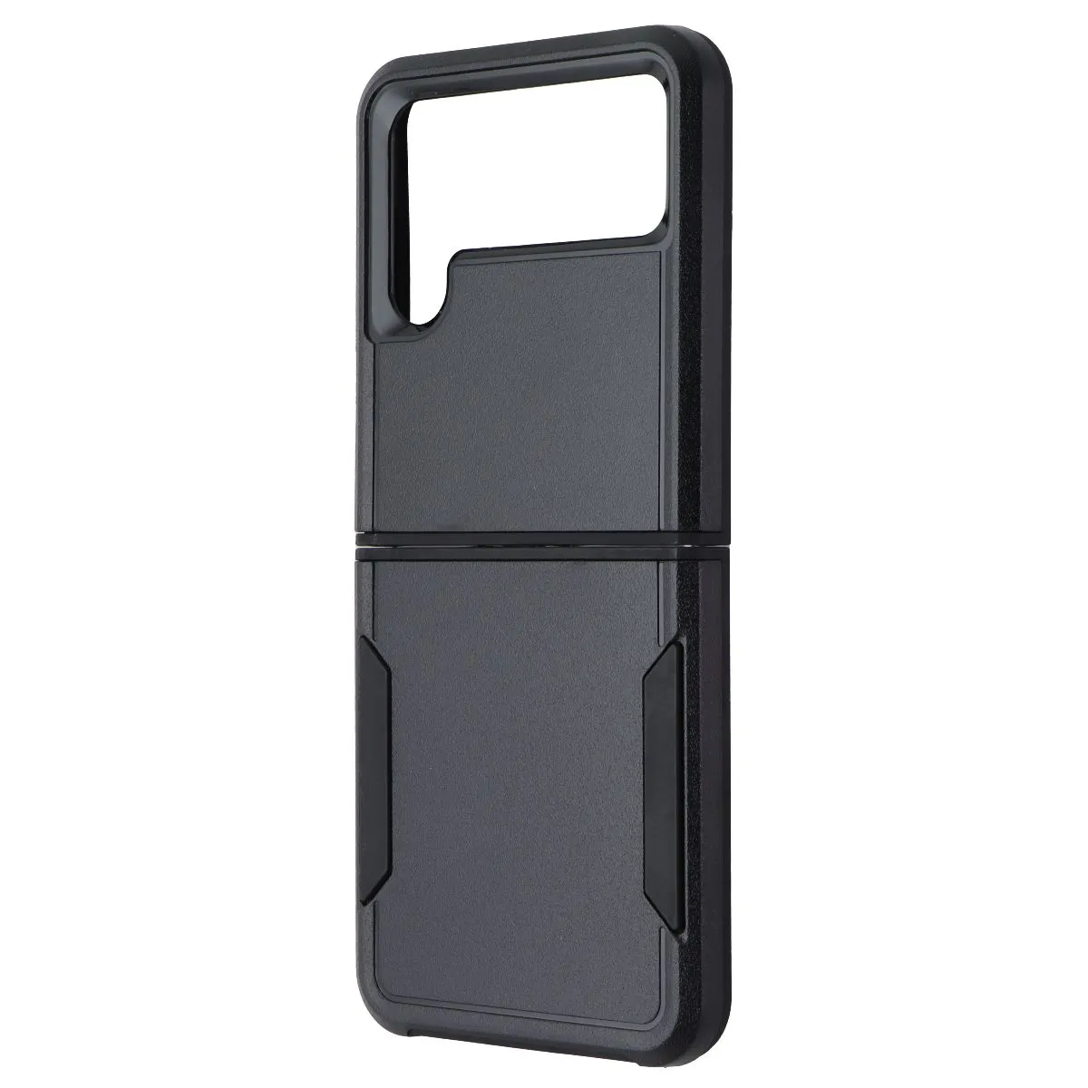 Smooth Layer Texture Case Brand Case for Samsung Galaxy Z Flip4 - Black