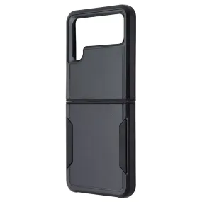 Smooth Layer Texture Case Brand Case for Samsung Galaxy Z Flip4 - Black