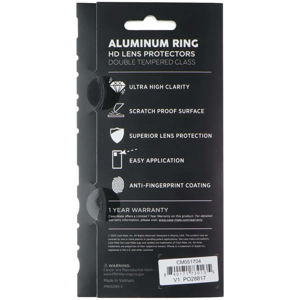 Case-Mate Aluminum Ring HD Lens Protectors for Apple iPhone 15/15 Plus - Twinkle shockproof layer