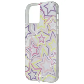 Modern Edge Case-Mate Hardshell Case for Apple iPhone 12 / iPhone 12 Pro - Neon Stars/Clear