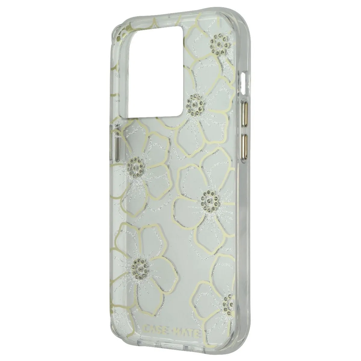 Elegant Surface Texture Case-Mate Hardshell Series Case for Apple iPhone 14 Pro - Floral Gems