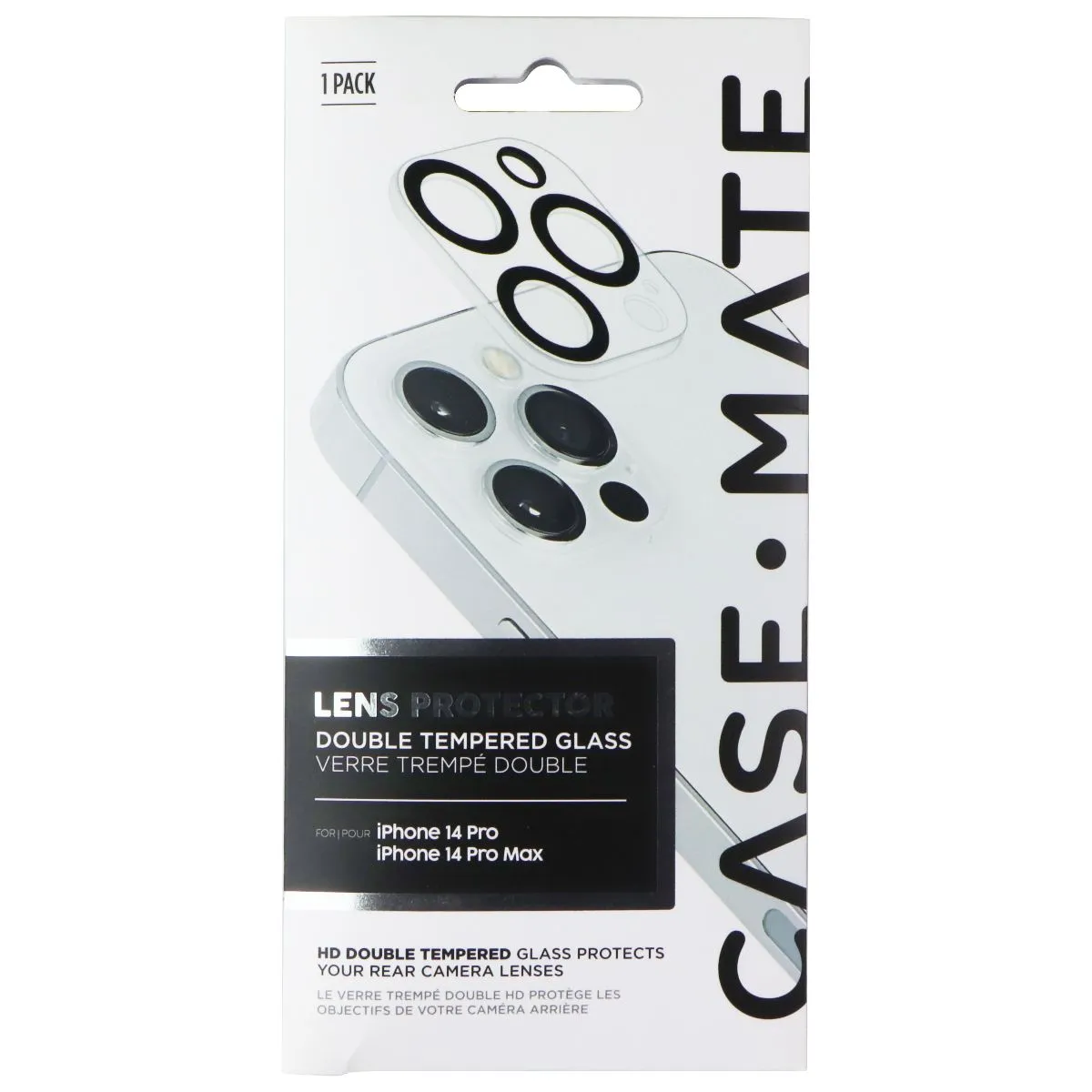 Case-Mate HD Double Tempered Glass Lens Protector for iPhone 14 Pro / 14 Pro Max Nano Guard Coating