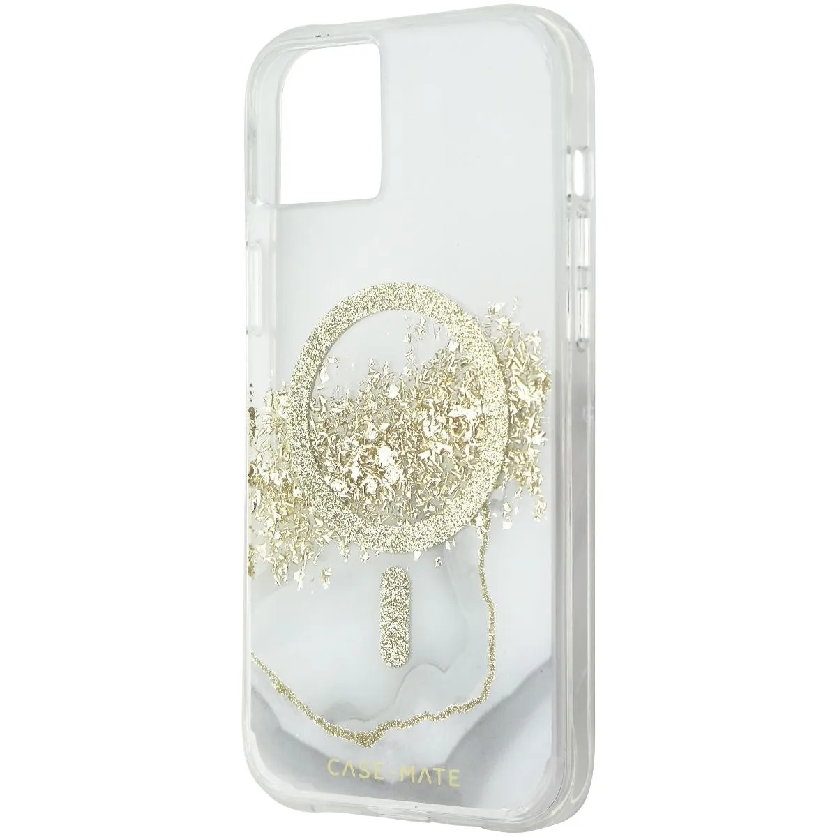 Case-Mate Karat Marble Case for MagSafe for iPhone 14 Plus - Clear/Gold/White dust protection