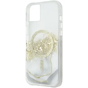 Case-Mate Karat Marble Case for MagSafe for iPhone 14 Plus - Clear/Gold/White dust protection