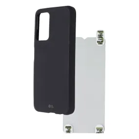 Case-Mate Protection Pack Case & Screen Protector for Galaxy A03s - Black Smooth Look Texture