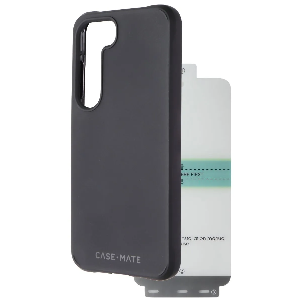 Comfort grip design Sporty Appeal Case-Mate Protection Pack Case & Screen Protector for Galaxy S23 - Black