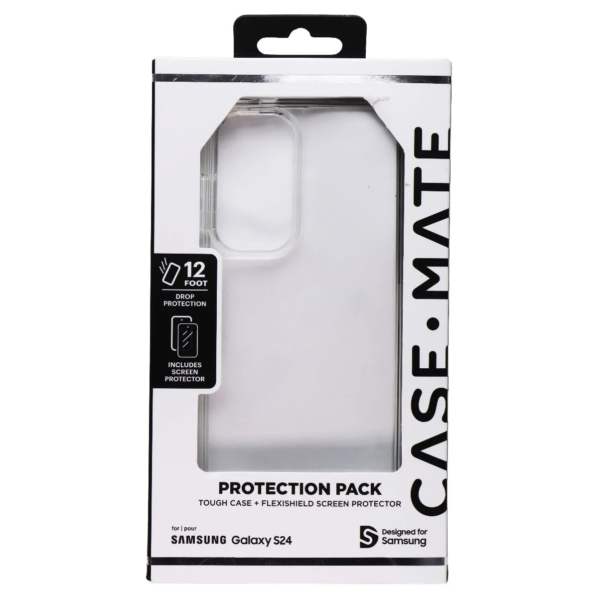 Case-Mate Protection Pack Case & Screen Protector for Samsung Galaxy S24 - Clear Premium Surface